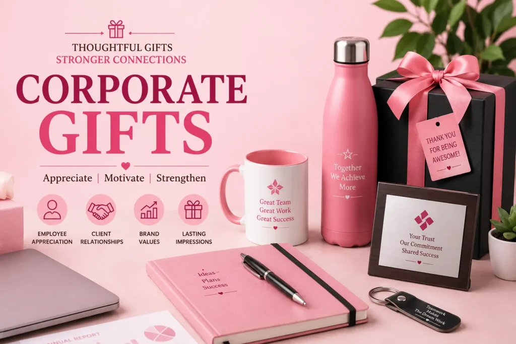 personalized corporate gift hamper with logo branding