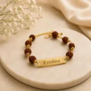 Customized Rudraksha Rakhi, Rudraksha Name Rakhi