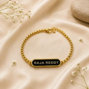 Customized Gold Chain Rakhi
