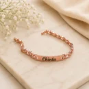 Customized Rose Gold Name Bracelet | Bahumathi Gifts