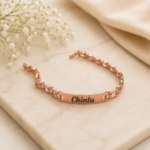 Customized Rose Gold Name Bracelet | Bahumathi Gifts