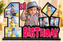 Personalized 1st birthday photo standee for baby