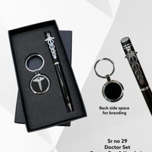 Make your gift memorable with our Personalized Doctor Pen & Keychain Gift Set. Featuring a stylish pen and matching keychain, both can be personalized with the doctor's name. Available in elegant Gold and Silver finishes, this set is ideal for doctors, medical professionals, graduations, birthdays, achievements and special occasions.