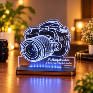 Personalized Camera LED Lamp | Custom Photography Acrylic Light