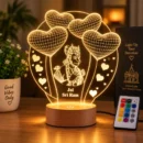 Jai Shri Ram LED lamp featuring Lord Ram with illuminated heart design
