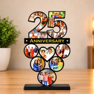 Personalized 25th anniversary photo collage gift