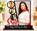 Personalized birthday acrylic photo frame with photo collage and name