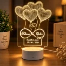 Personalized Heart Balloon Couple LED Night Lamp