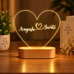 Personalized Heart Shape Couple Night Lamp