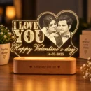 Personalized I Love You couple LED night lamp with photo and custom date