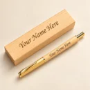 Personalized wooden pen with matching gift box