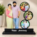 Customized anniversary photo plaque with couple pictures and personalized message
