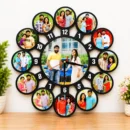 Personalized 12 photo wall clock with custom couple and family photos