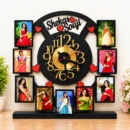 Personalized 12 photo wall clock with custom couple and family photos
