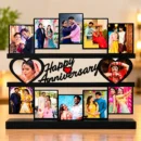 Personalized anniversary photo collage with couple pictures and Happy Anniversary design