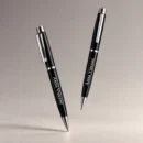 Personalized black ballpoint pen with name