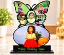 Personalized butterfly photo frame for kids with birthday photos