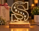 Personalized LED birthday lamp with custom name and birthday message