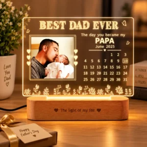 Personalized Photo Calendar LED Lamp | Custom Memory Gift
