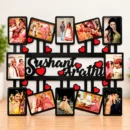 Personalized wedding photo collage with couple names and wedding photos