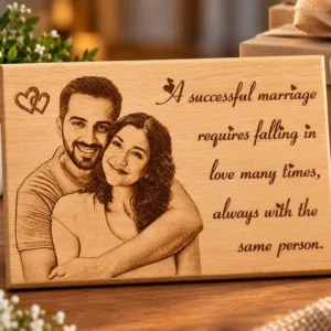 Personalized wooden photo frame WE02 5x7 inch