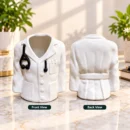 Doctor coat ceramic pen holder with stethoscope design