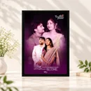 Personalized couple photo frame with romantic custom photo design