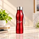 Personalized Red Stainless Steel Bottle with Custom Name