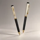 Personalized square pen with premium brass body and black finish