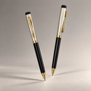 Personalized square pen with premium brass body and black finish